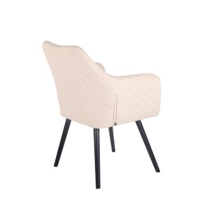 Silla de Confidente BASILEA TELA, Patas Negras, Color Negro