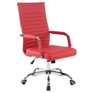 Silla de Oficina BERLIN, en Piel, Color Negro