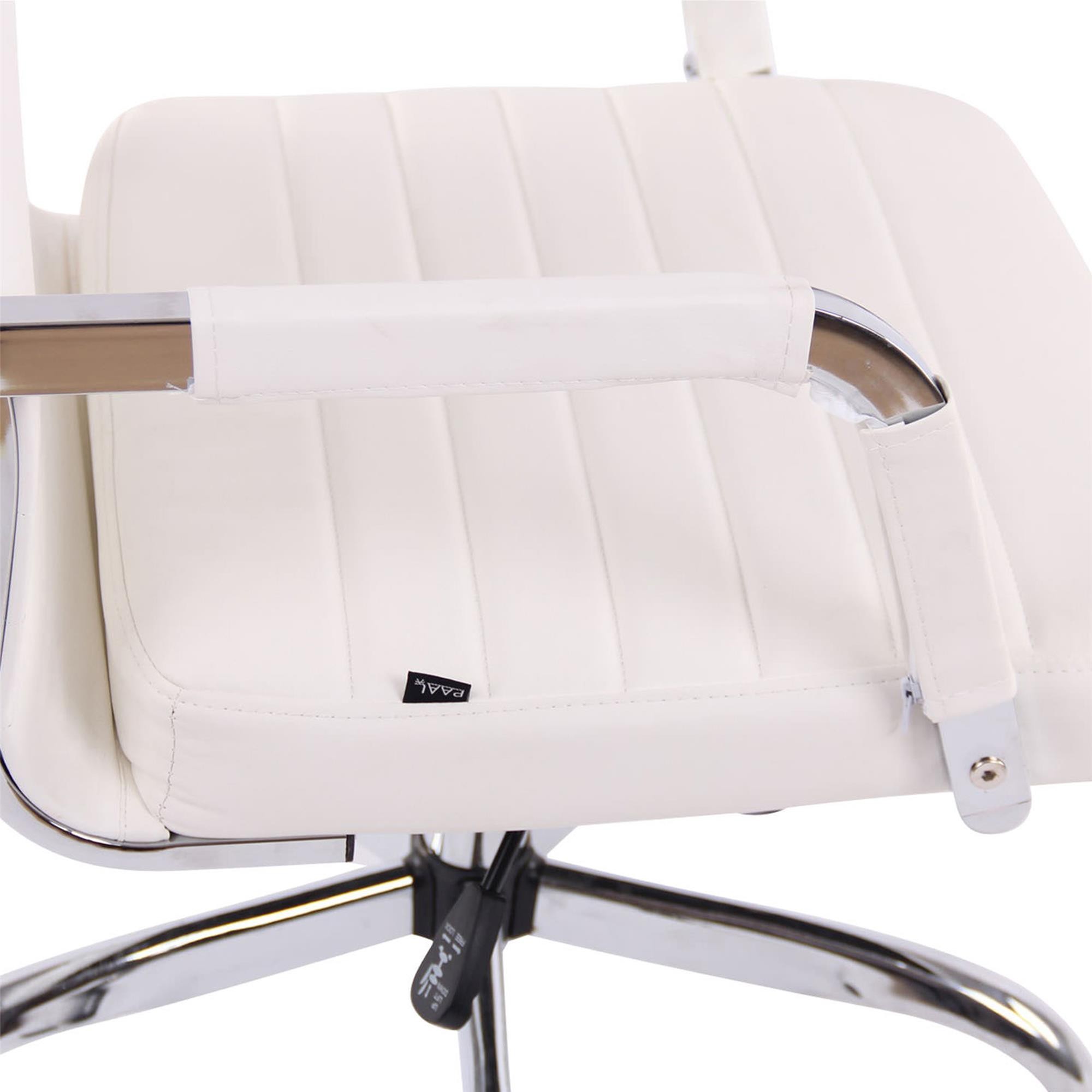 Silla de Oficina BERLIN, Elegante Diseño, Muy Confortable, en Piel Negro