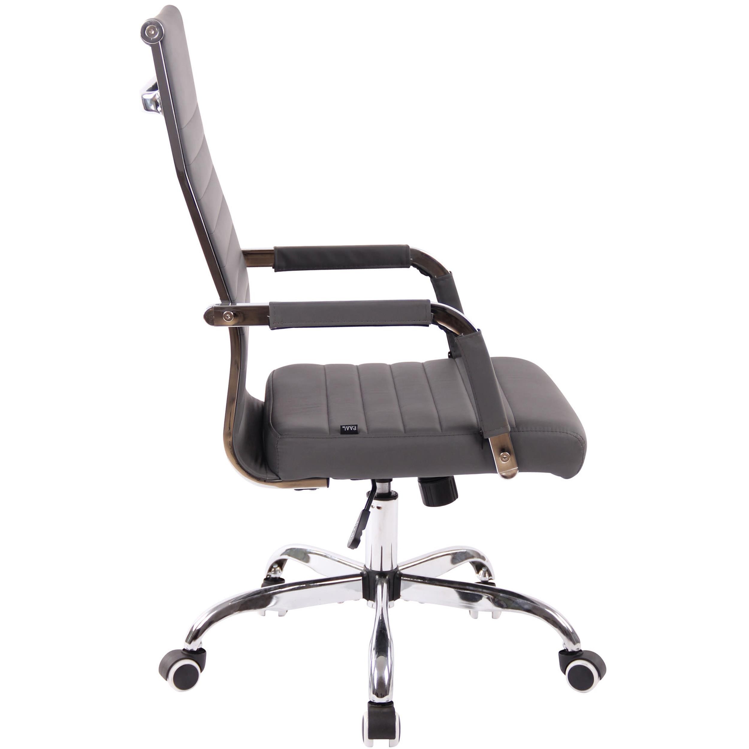 Silla de Oficina BERLIN, Elegante Diseño, Muy Confortable, en Piel Negro