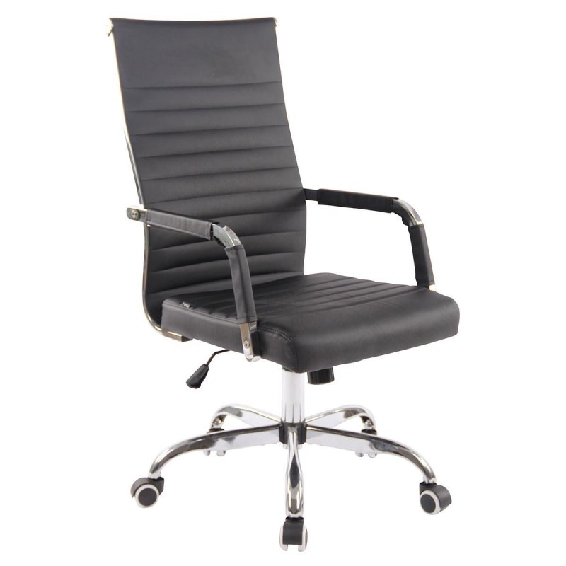 Silla de Oficina BERLIN, en Piel, Color Negro