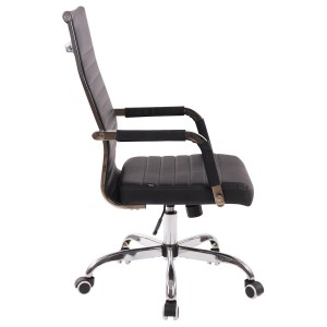 Silla de Oficina BERLIN, en Piel, Color Negro