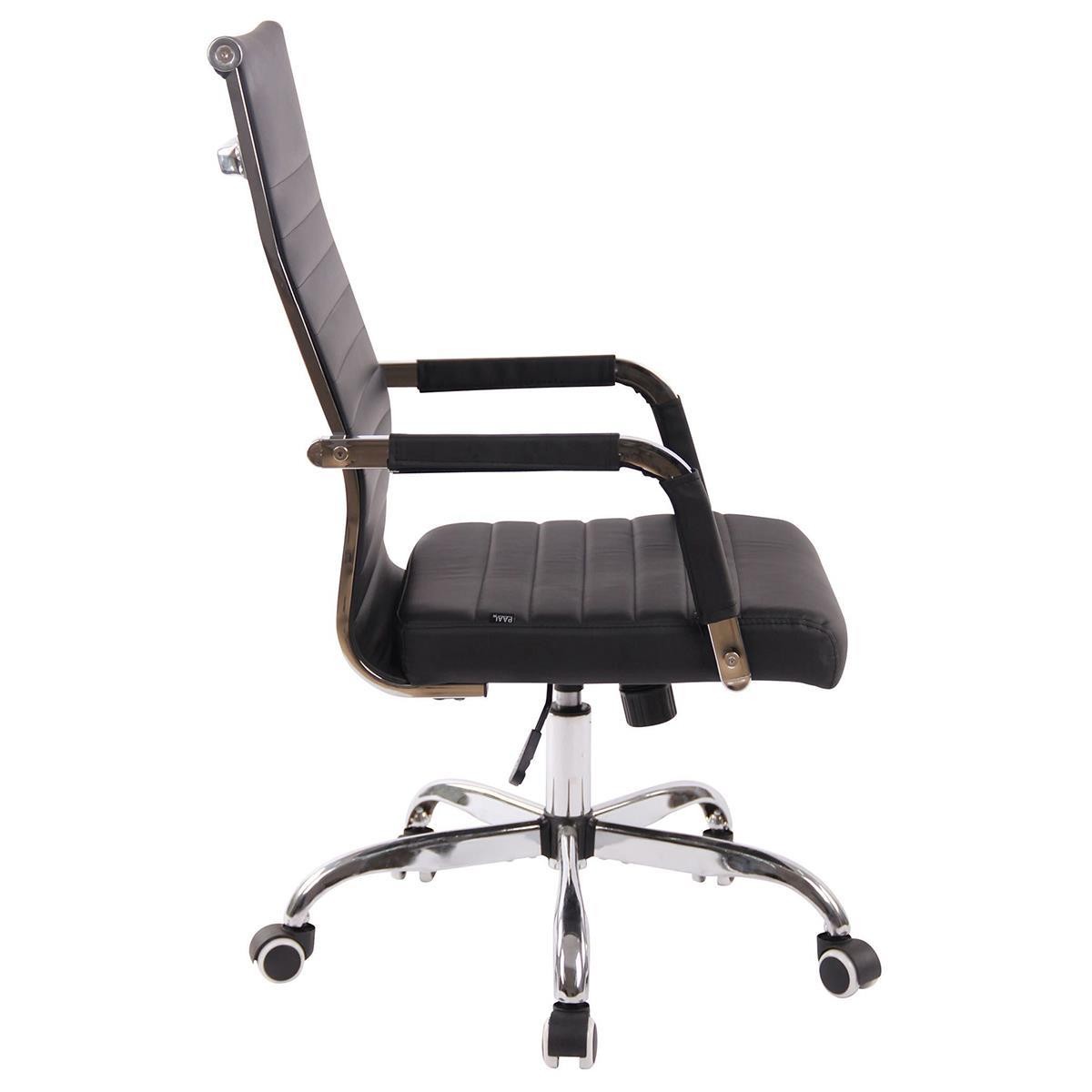 Silla de Oficina BERLIN, Elegante Diseño, Muy Confortable, en Piel Negro