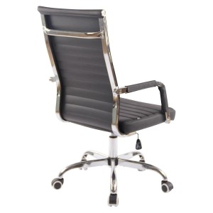 Silla de Oficina BERLIN, en Piel, Color Negro