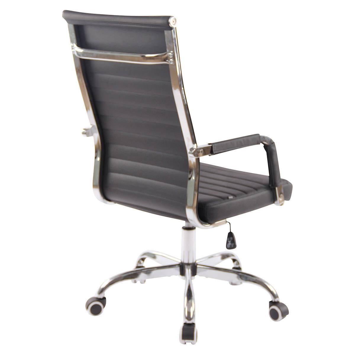 Silla de Oficina BERLIN, Elegante Diseño, Muy Confortable, en Piel Negro