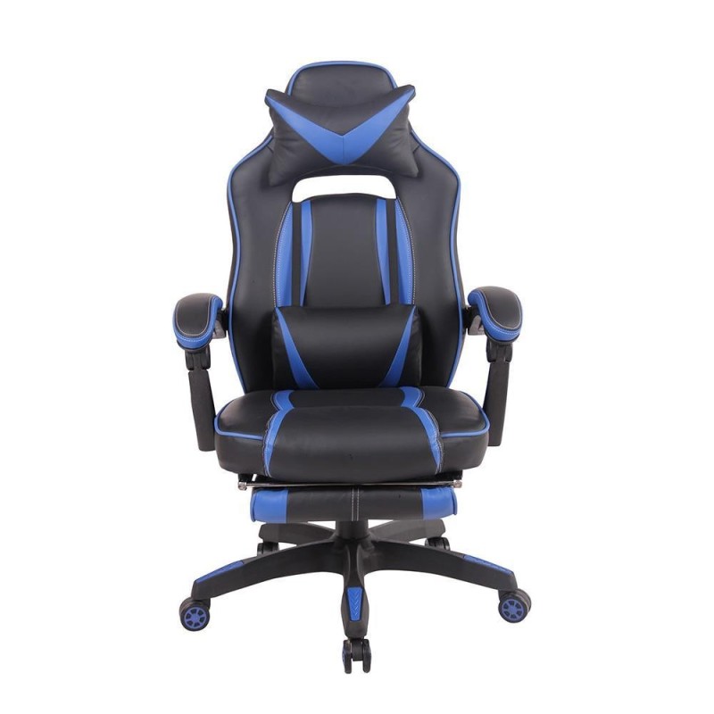 Silla Gaming MARQUEZ, En piel, Color Negro