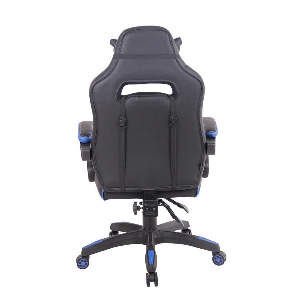 Silla Gaming MARQUEZ, Exclusivo Diseño, Cojines Lumbar y Cervical, En Piel Negro