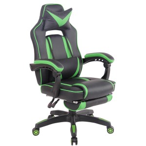Silla Gaming MARQUEZ, En piel, Color Negro