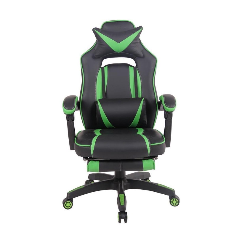 Silla Gaming MARQUEZ, En piel, Color Negro