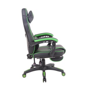 Silla Gaming MARQUEZ, En piel, Color Negro
