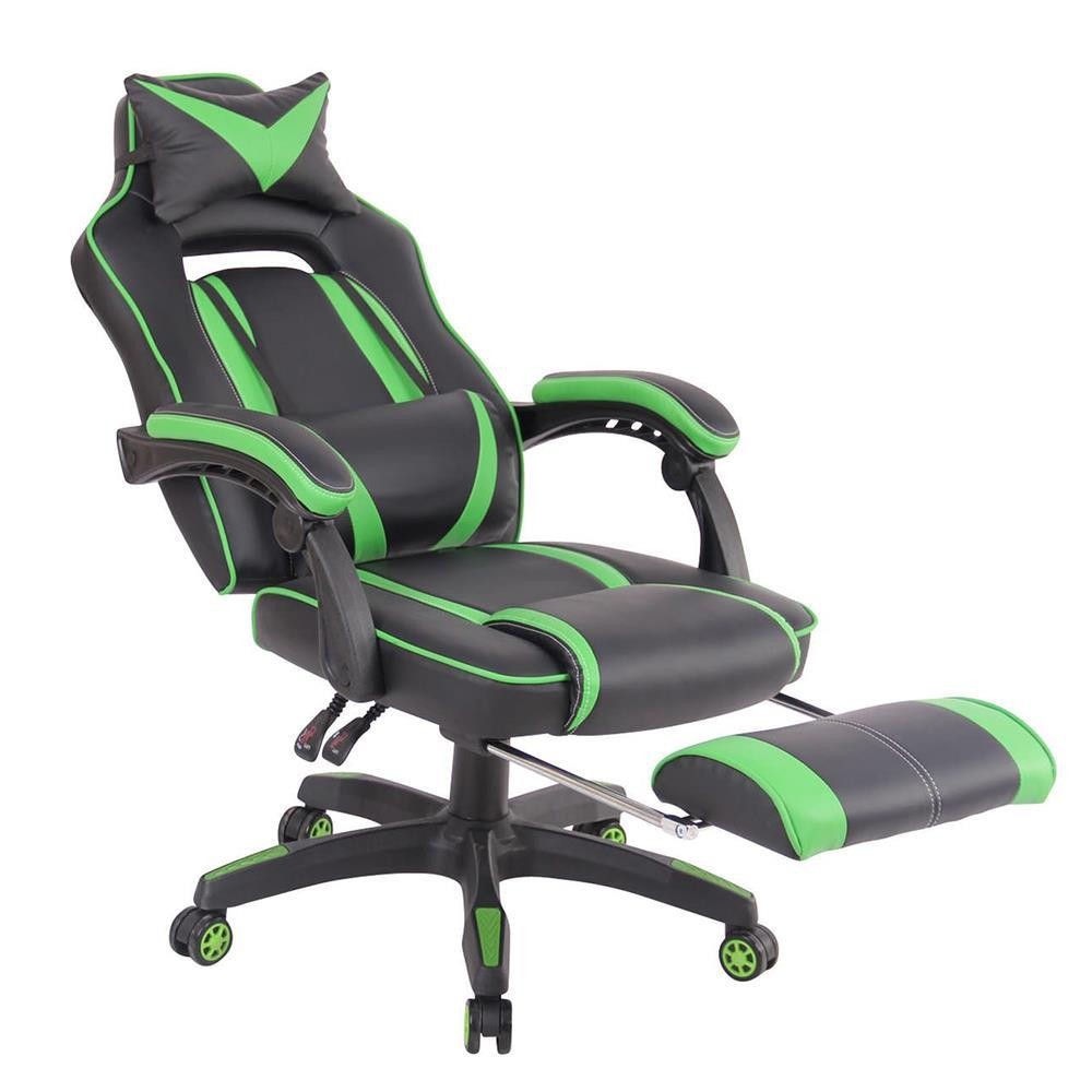 Silla Gaming MARQUEZ, Exclusivo Diseño, Cojines Lumbar y Cervical, En Piel Negro
