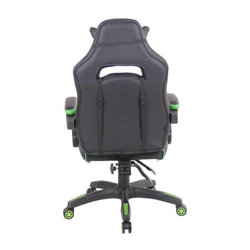 Silla Gaming MARQUEZ, En piel, Color Negro