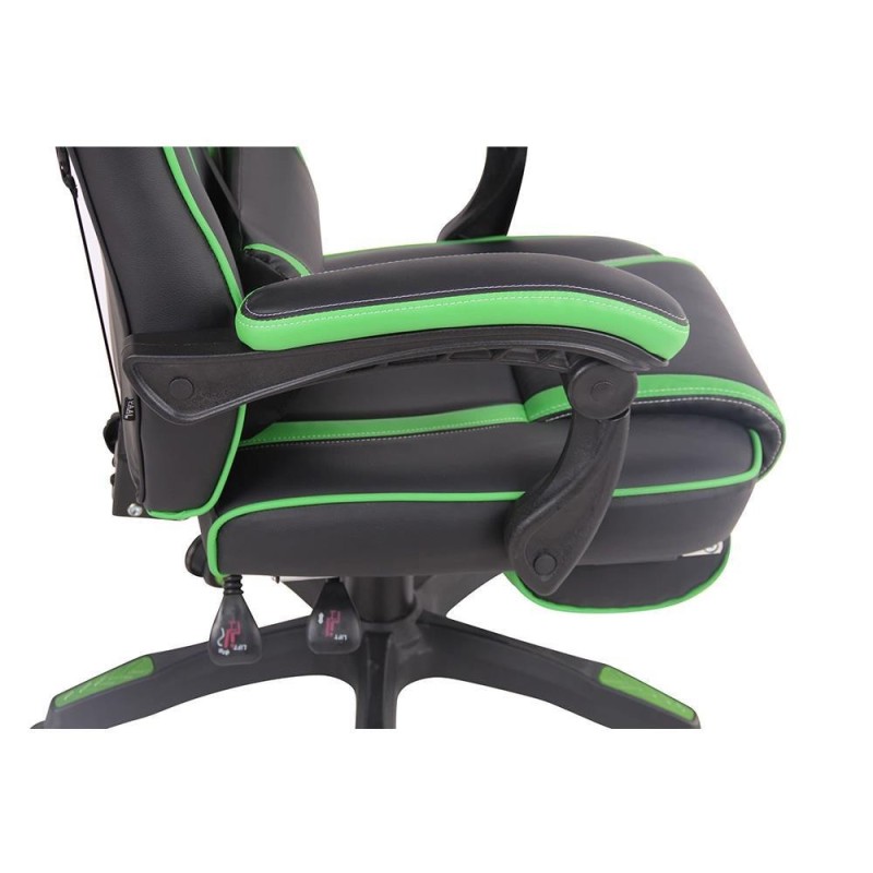 Silla Gaming MARQUEZ, En piel, Color Negro