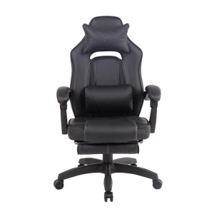 Silla Gaming MARQUEZ, En piel, Color Negro