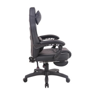 Silla Gaming MARQUEZ, En piel, Color Negro