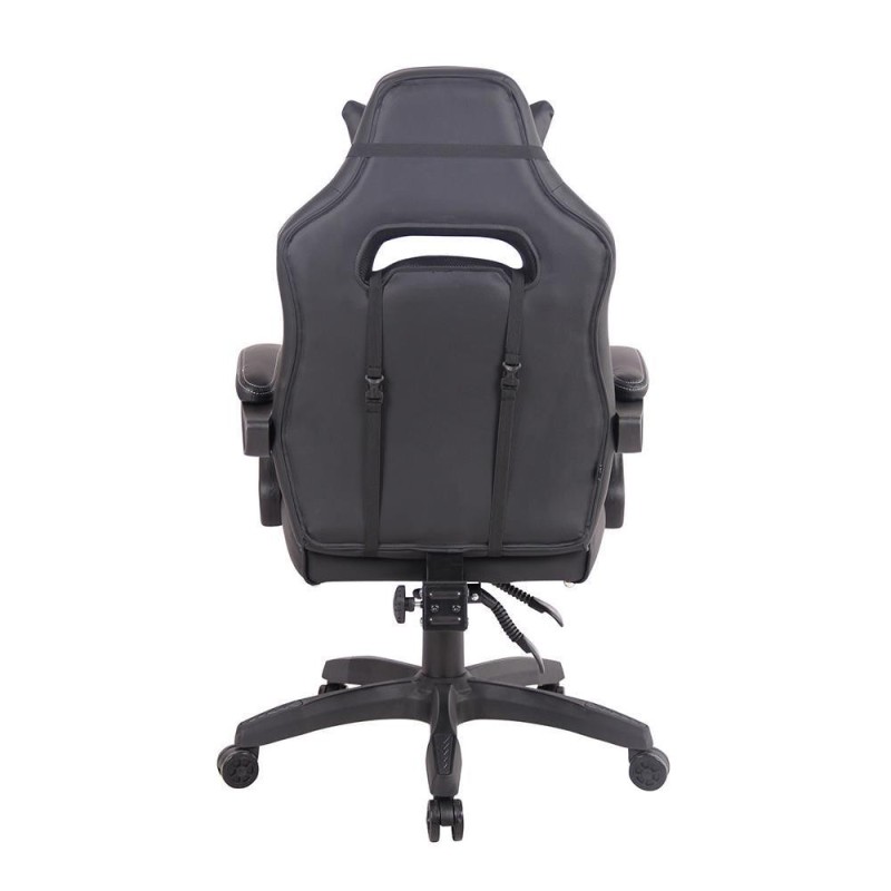 Silla Gaming MARQUEZ, En piel, Color Negro