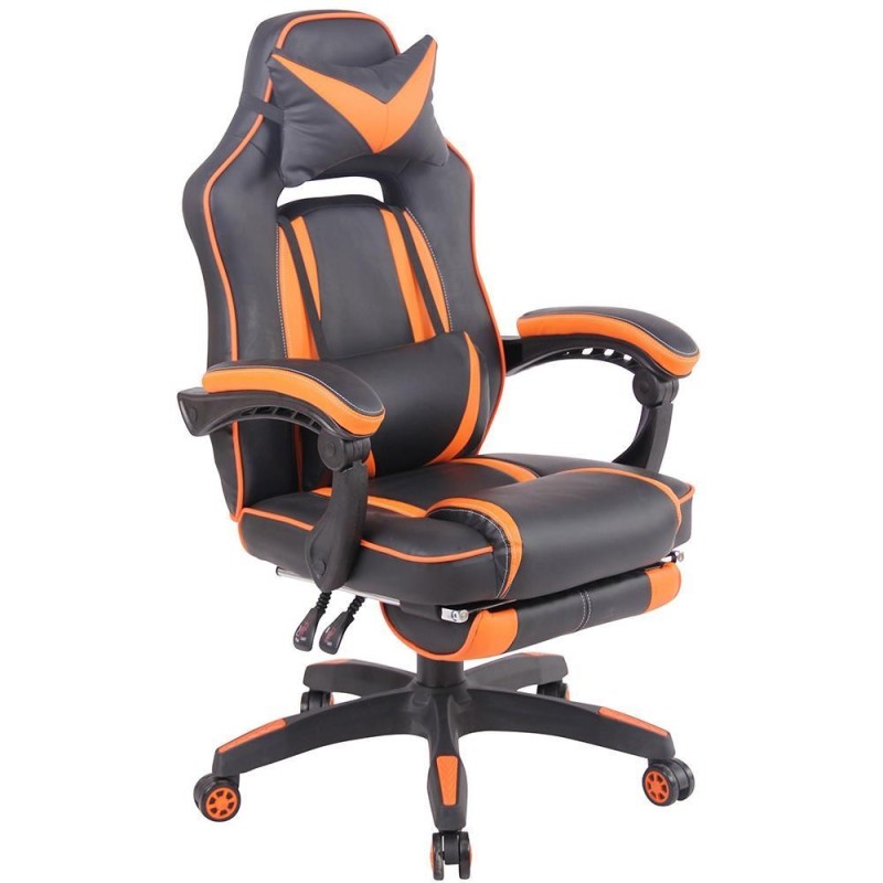 Silla Gaming MARQUEZ, En piel, Color Negro