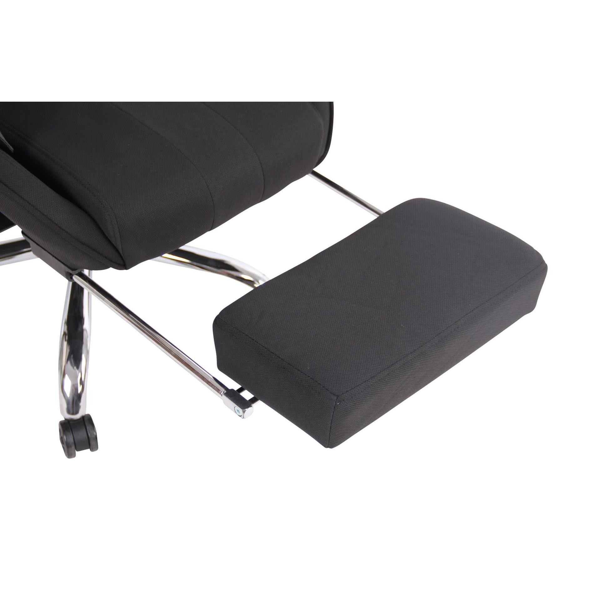 Silla Gaming LAUDA TELA, Respaldo Reclinable, Reposapiés, Función de Calor y Masajes, en Negro