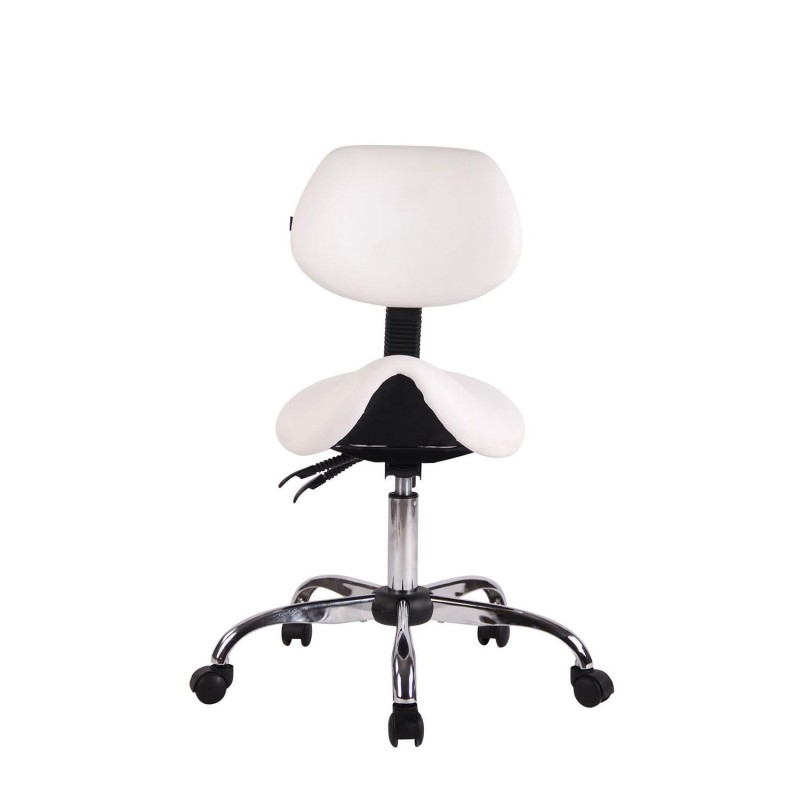 Taburete de Trabajo NEKO en Piel Blanca