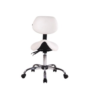 Taburete de Trabajo NEKO en Piel Blanca