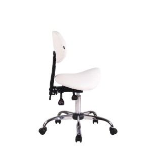 Taburete de Trabajo NEKO en Piel Blanca