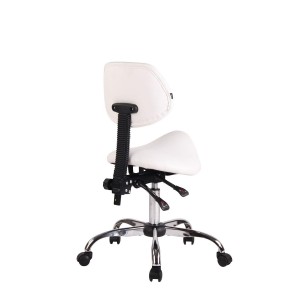 Taburete de Trabajo NEKO en Piel Blanca