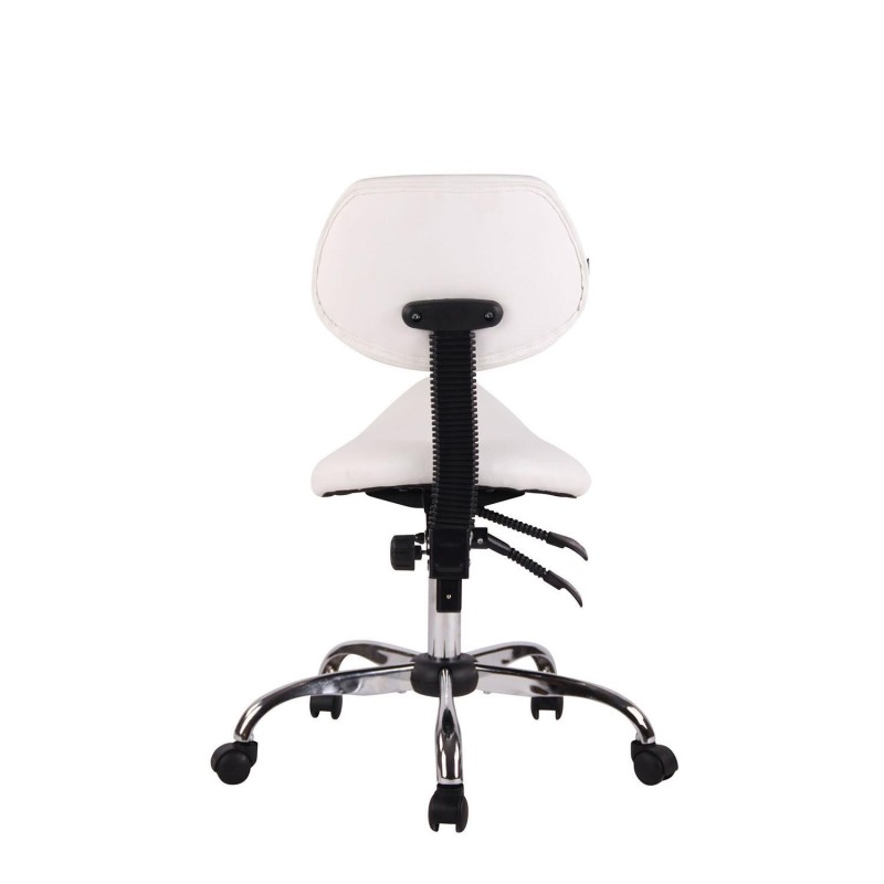 Taburete de Trabajo NEKO en Piel Blanca