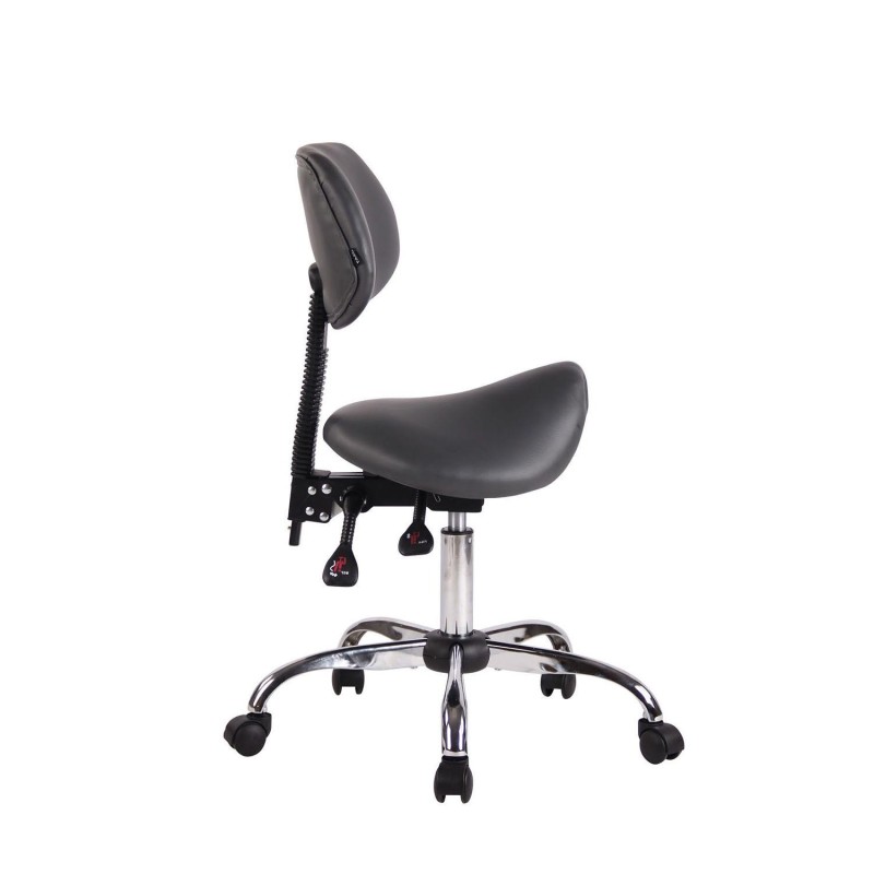 Taburete de Trabajo NEKO en Piel Gris