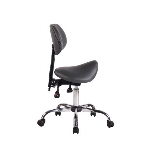 Taburete de Trabajo NEKO en Piel Gris