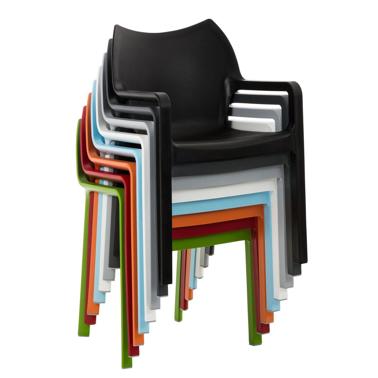 Silla de Confidente SAMOS, Diseño Moderno, Apilable, color Negro