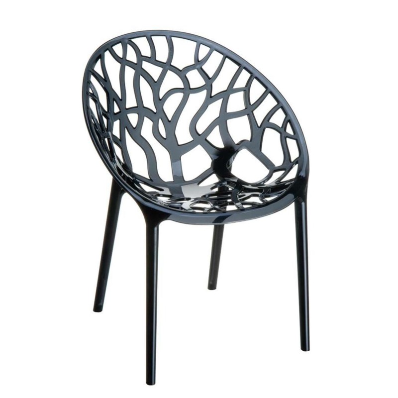 Silla de Confidente CRISTY, Apilable, Color Negro