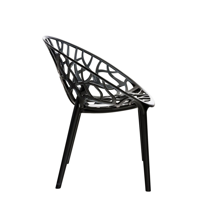 Silla de Confidente CRISTY, Apilable, Color Negro