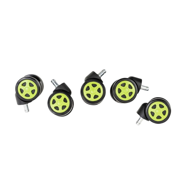 5x Ruedas Gaming, Universales, 11mm, Color Negro