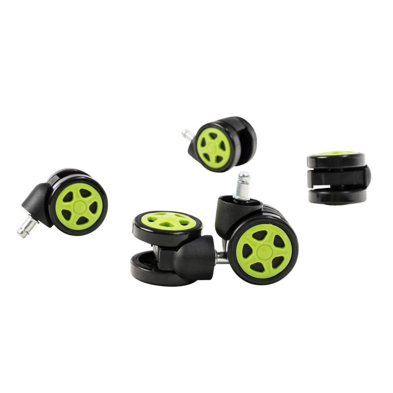 5x Ruedas Gaming, Universales, 11mm, Color Negro