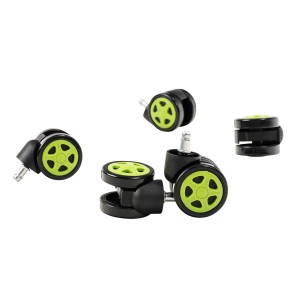 5x Ruedas Gaming, Universales, 11mm, Color Negro