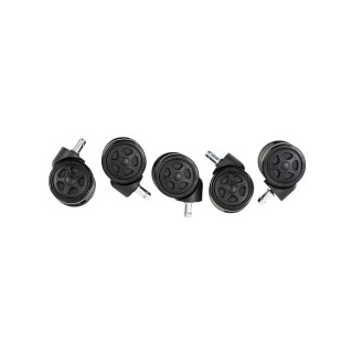 5x Ruedas Gaming, Universales, 11mm, Color Negro 2