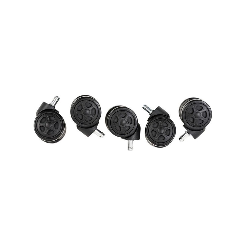 5x Ruedas Gaming, Universales, 11mm, Color Negro
