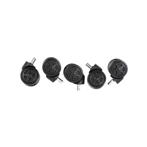 5x Ruedas Gaming, Universales, 11mm, Color Negro