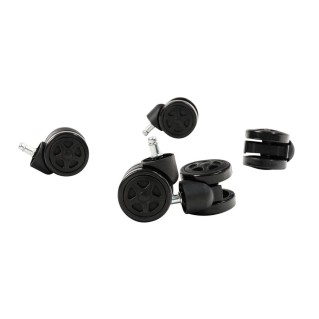 5x Ruedas Gaming, Universales, 11mm, Color Negro 2