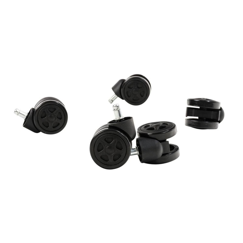 5x Ruedas Gaming, Universales, 11mm, Color Negro