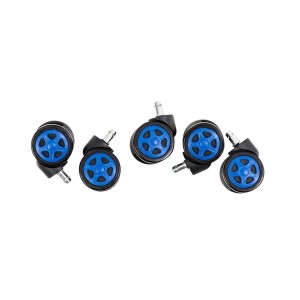 5x Ruedas Gaming, Universales, 11mm, Color Negro