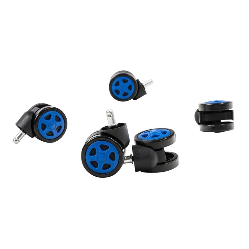 5x Ruedas Gaming, Universales, 11mm, Color Negro