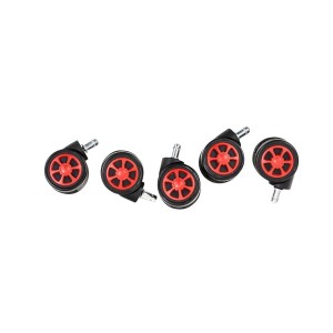 5x Ruedas Gaming, Universales, 11mm, Color Negro