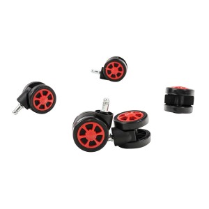 5x Ruedas Gaming, Universales, 11mm, Color Negro