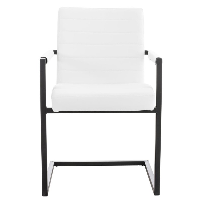 Silla de Confidente LUIS en Piel Negra