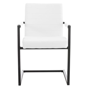 Silla de Confidente LUIS en Piel Negra
