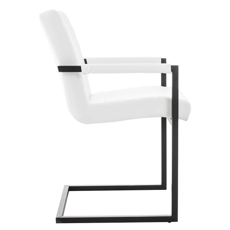 Silla de Confidente LUIS en Piel Negra