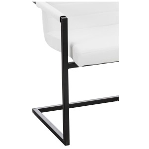 Silla de Confidente LUIS en Piel Negra