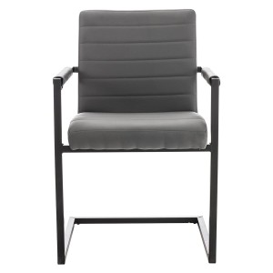 Silla de Confidente LUIS en Piel Negra