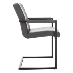 Silla de Confidente LUIS en Piel Negra